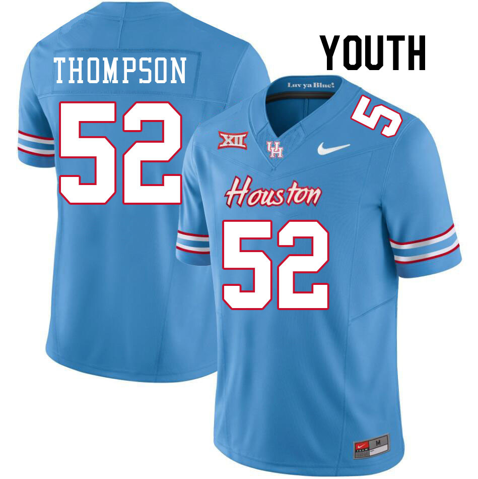 Youth #52 Jett Thompson Houston Cougars College Football Jerseys Stitched-Oilers